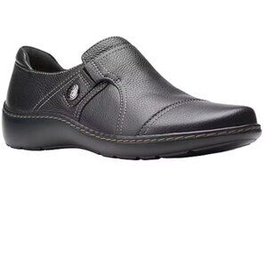 New Size 6.5 Clarks Slip On Cora Poppy - Black (ABBA)